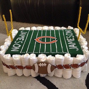 Baby Shower Diaper Cakes Football Field