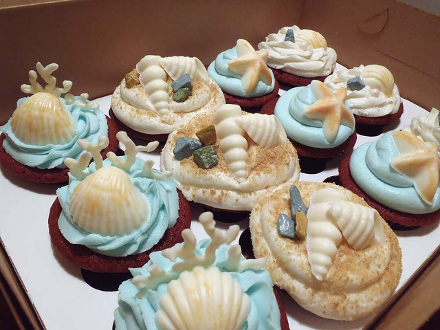 Beach Theme Cupcakes Beach Theme Cupcakes