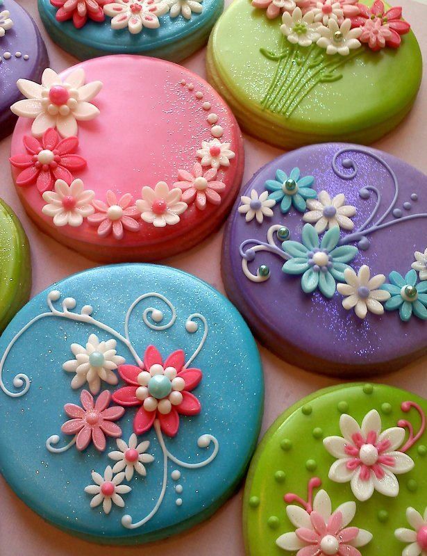 Beautiful Flower Cookies