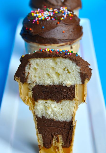 Birthday Cupcake Cake Cones
