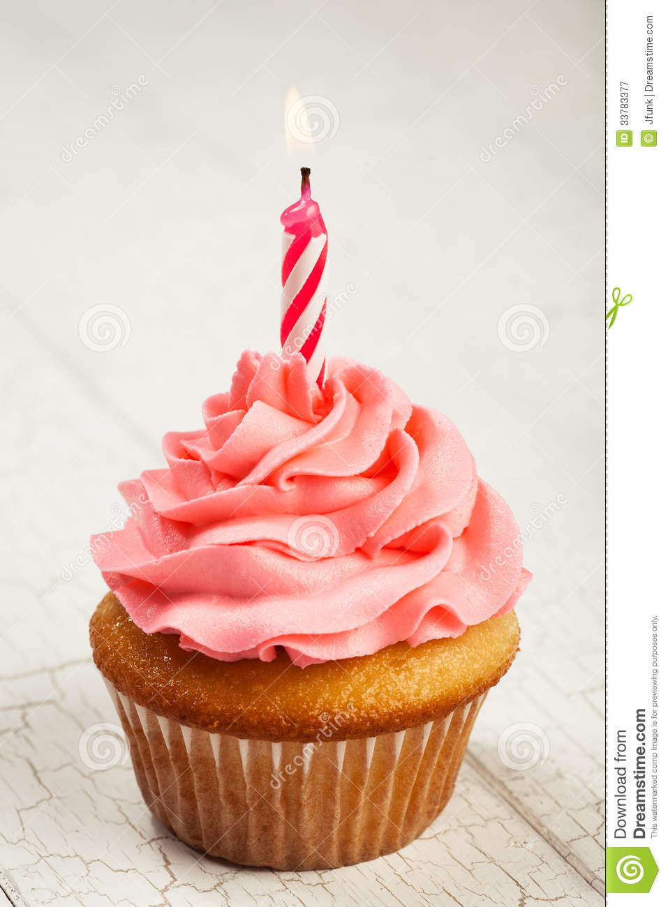 Birthday Cupcake with Candle