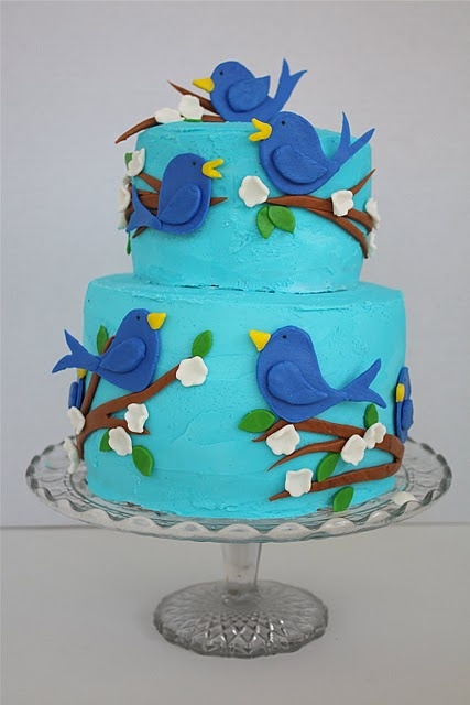 Blue Bird Birthday Cake