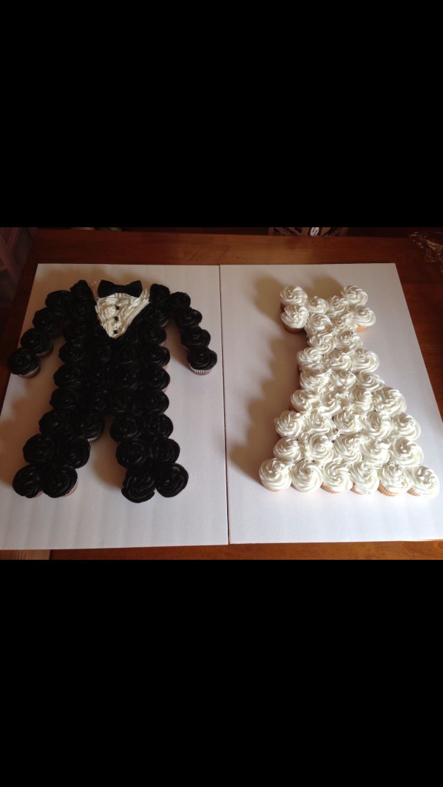 Bride and Groom Cupcake Cakes Bride and Groom Cupcake Cakes