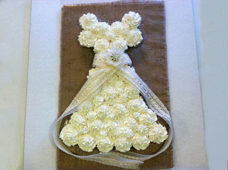 Burlap and Lace Bridal Shower Cake
