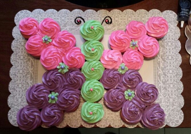 Butterfly Cupcake Cake