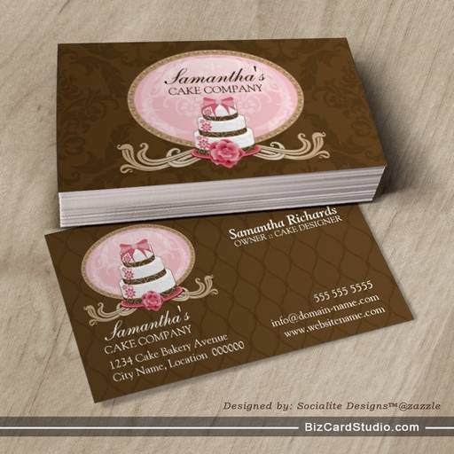 Cake Bakery Business Cards