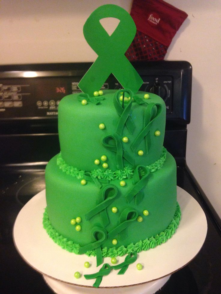 Cancer Awareness Ribbon Cake
