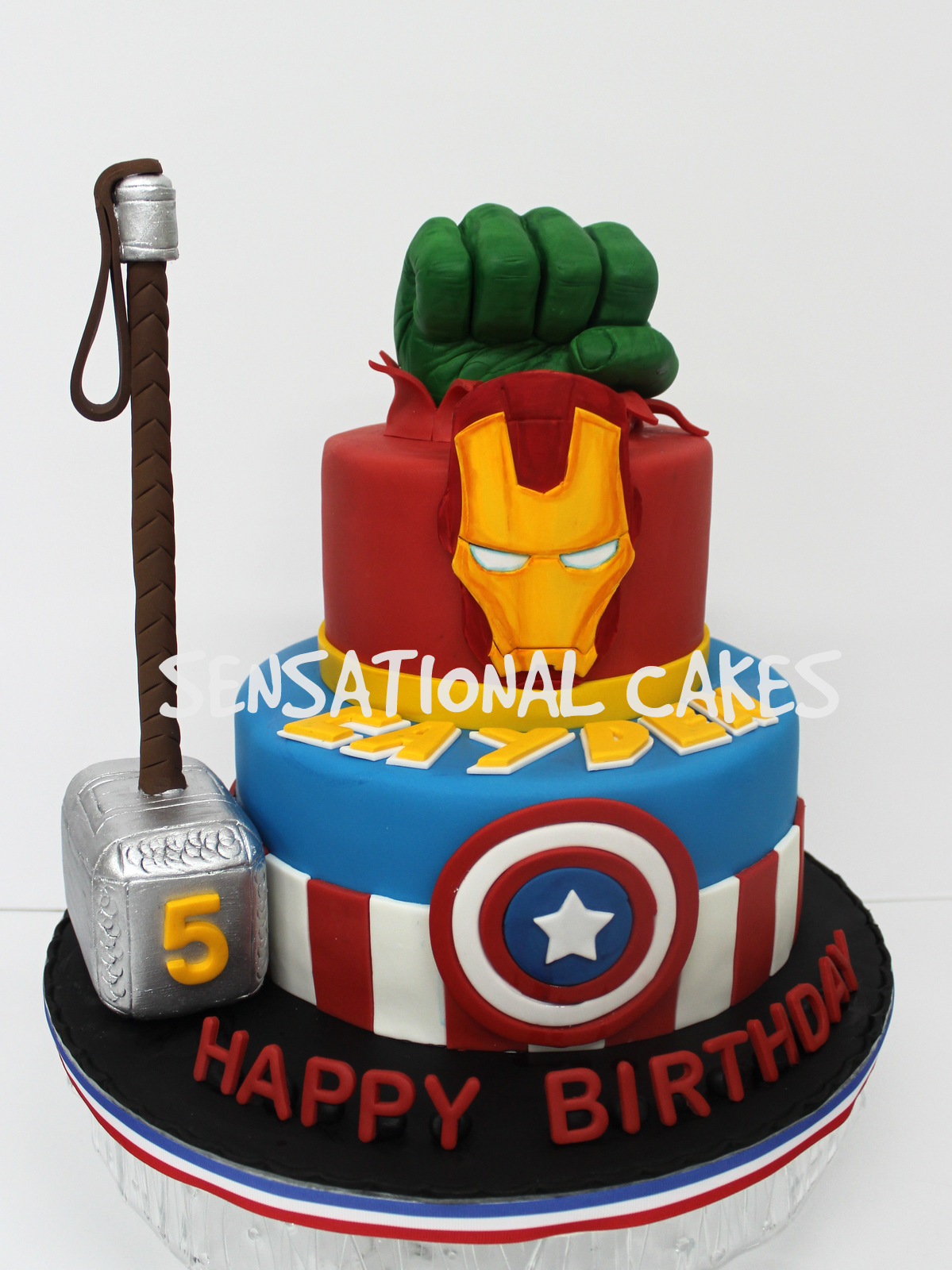Captain America 2 Tier Cake