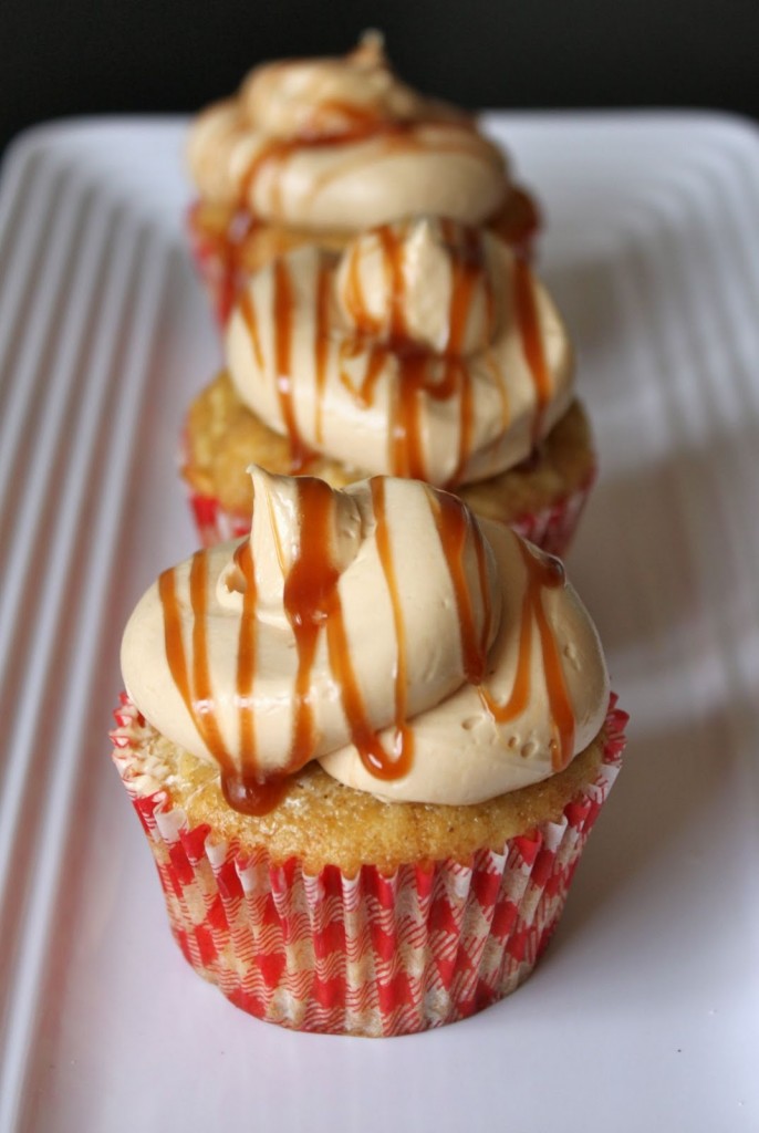 Caramel Apple Cupcakes with Frosting