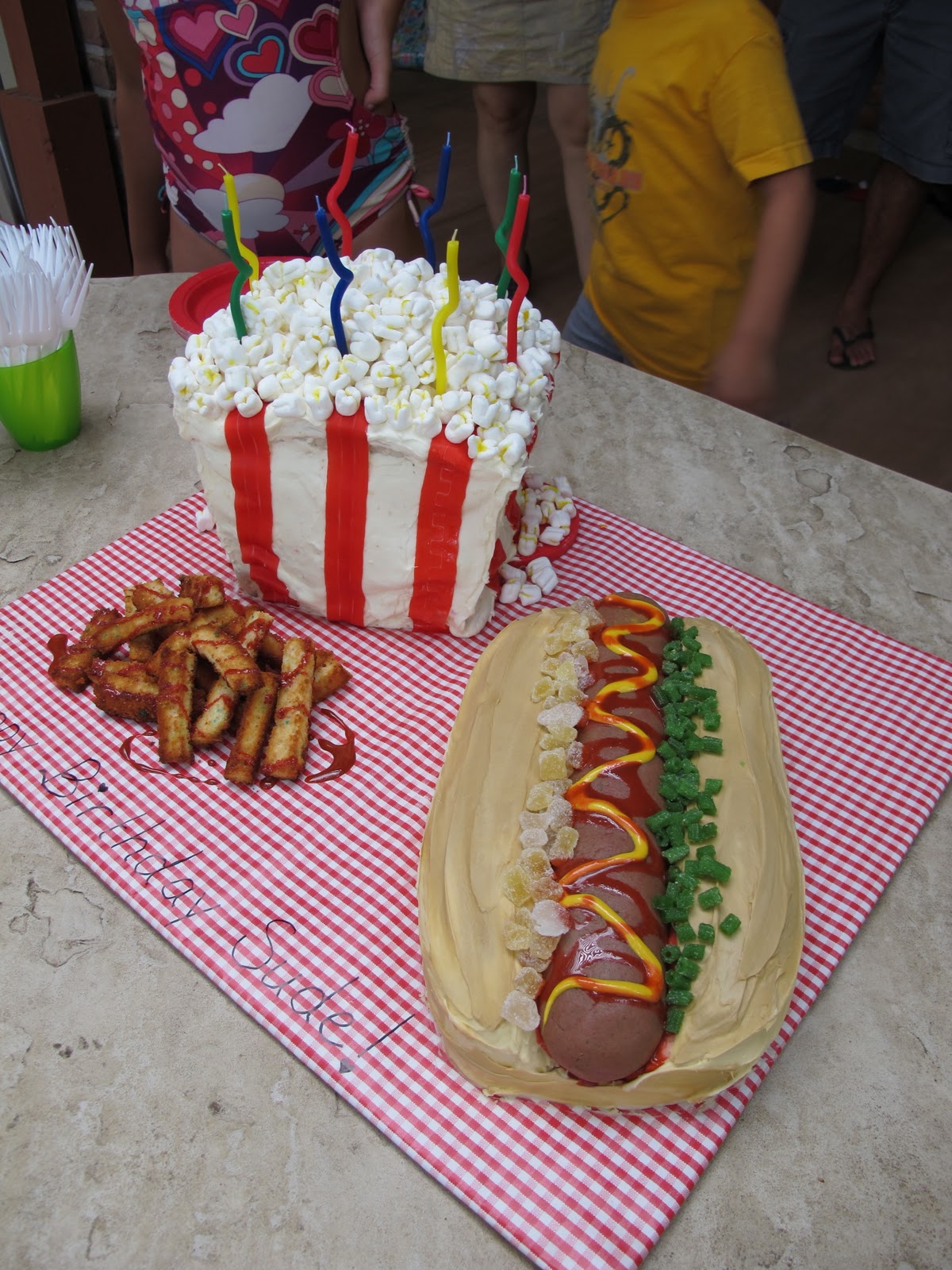 Carnival Popcorn Birthday Cake