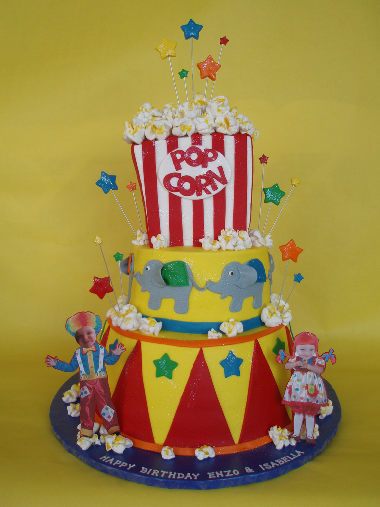 Carnival Themed Birthday Party Cake