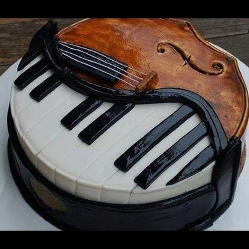 Cello Piano Birthday Cake
