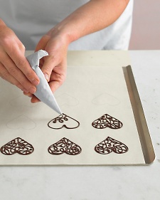 Chocolate Filigree Hearts Chocolate Filigree Hearts
