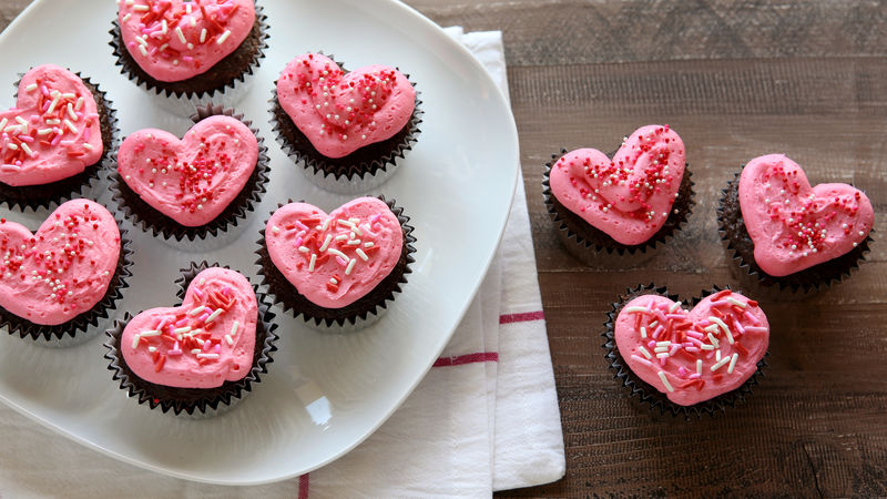 Chocolate Heart Cupcakes