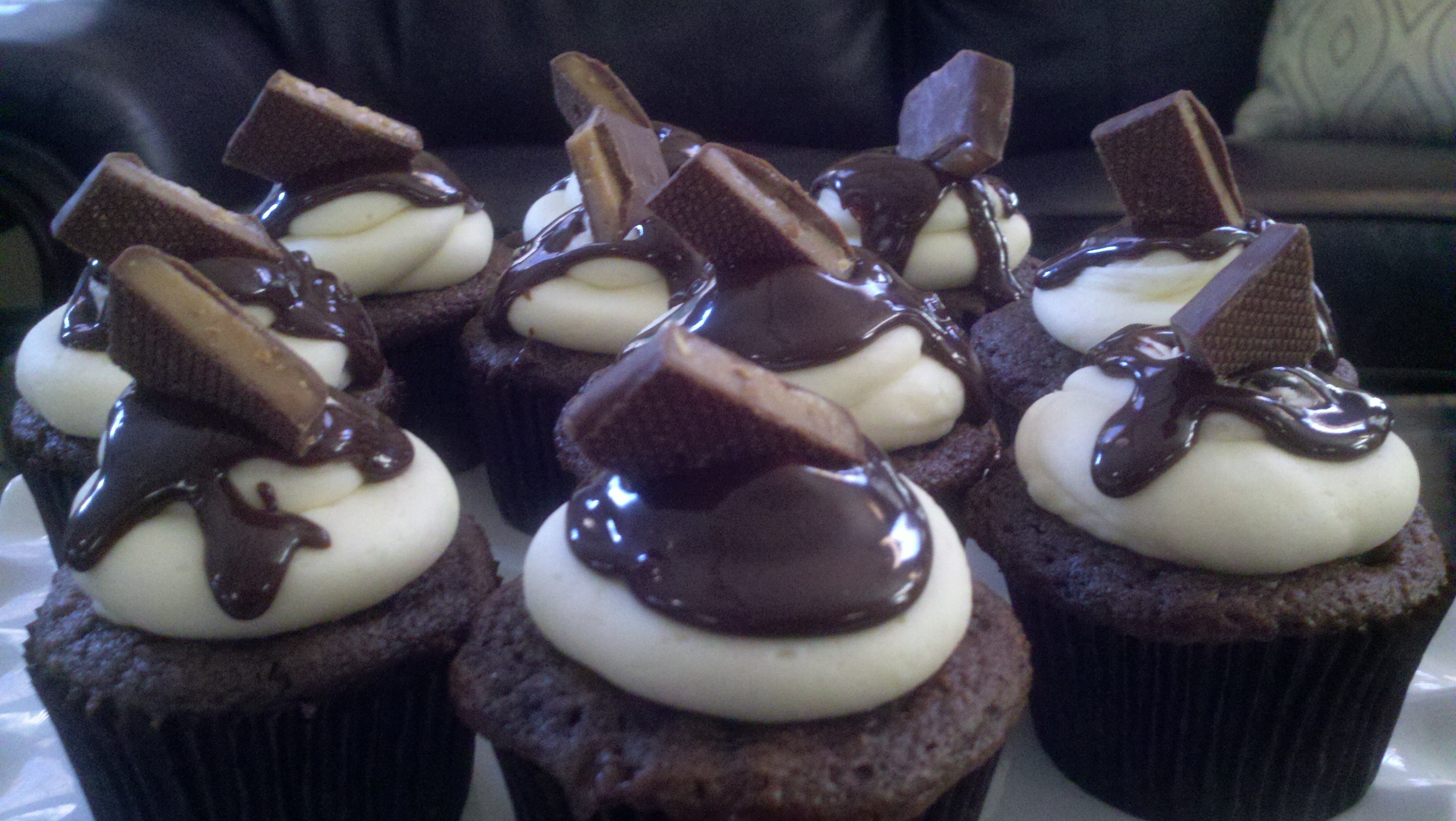 Chocolate Heath Bar Cupcakes