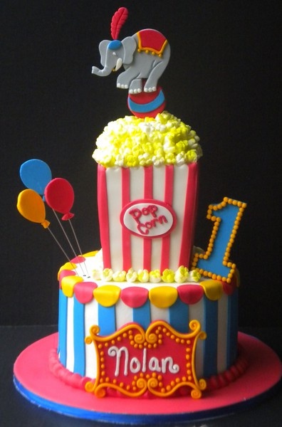 Circus Themed Birthday Party Cake Circus Themed Birthday Party Cake