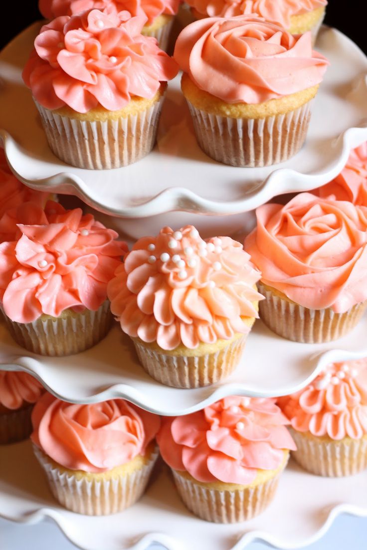 Coral Cupcakes