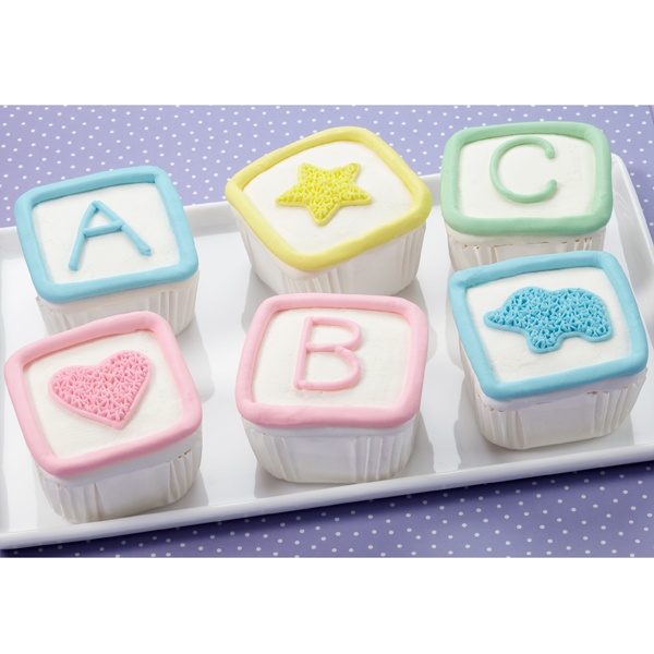 Cupcakes Baby Shower Block Cake Cupcakes Baby Shower Block Cake