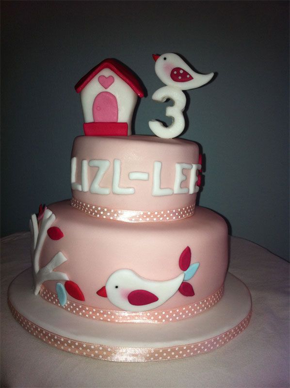 Cute Bird Birthday Cake