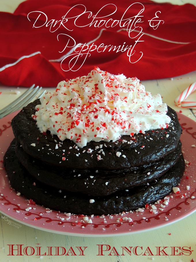 Dark Chocolate Peppermint Pancakes