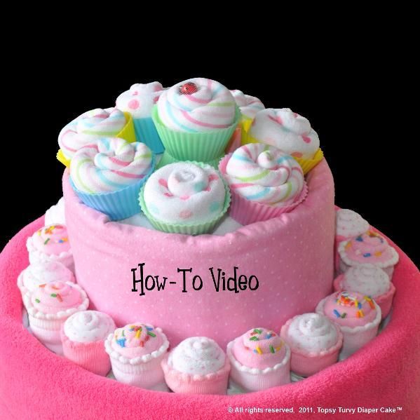 Diaper Baby Shower Washcloth Cupcakes Diaper Baby Shower Washcloth Cupcakes