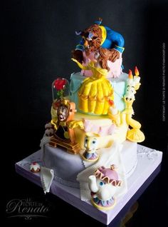 Disney Beauty and the Beast Cake