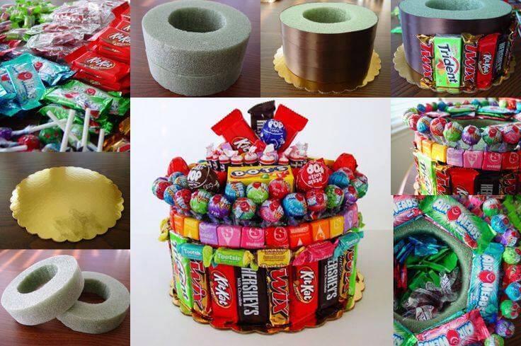 DIY Candy Bar Cake