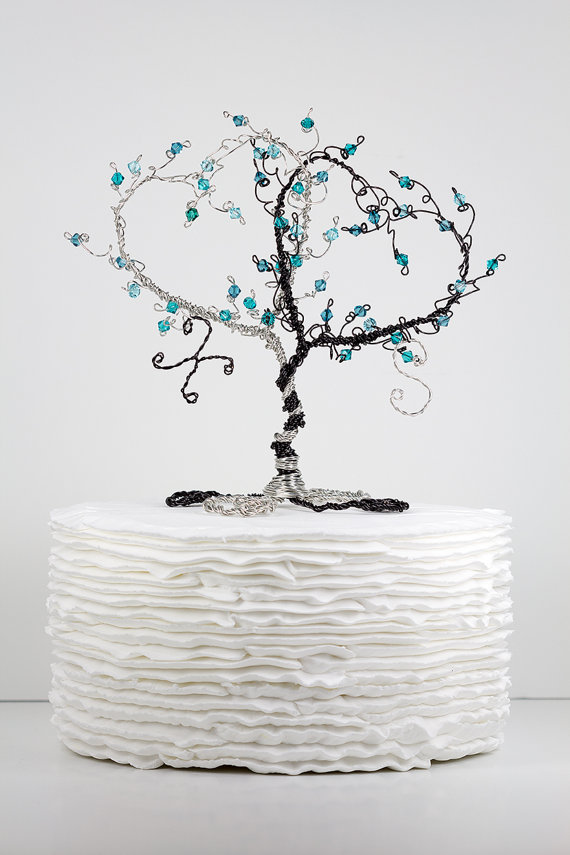 Double Hearts Wedding Cake Topper Double Hearts Wedding Cake Topper