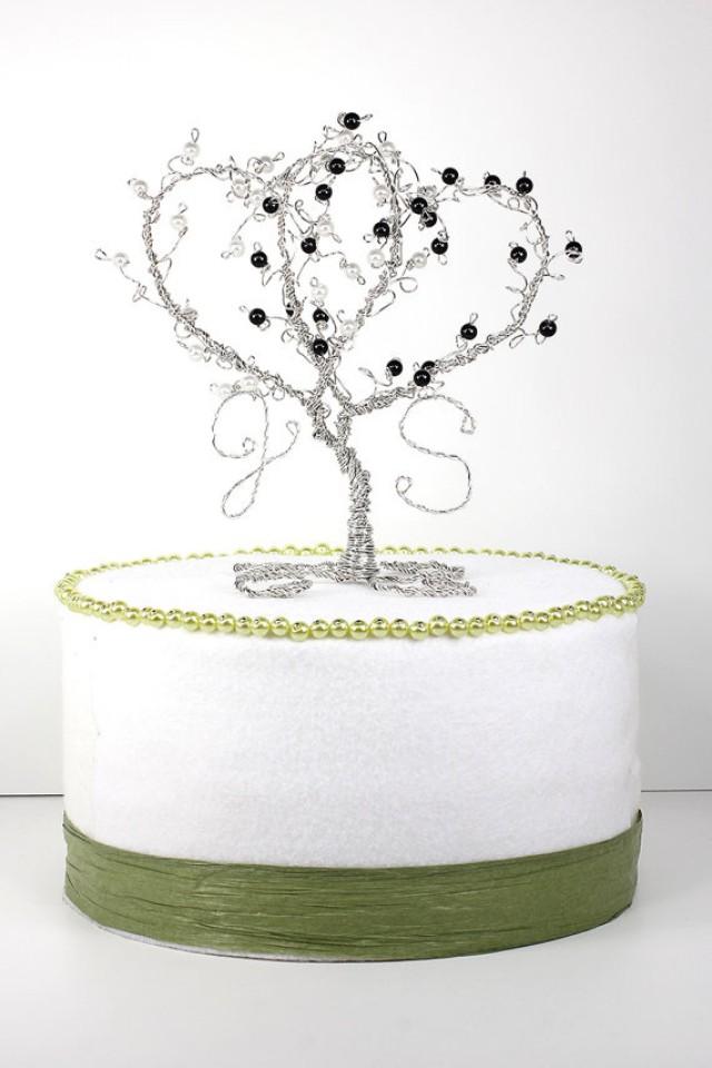 Double Hearts Wedding Cake Topper Double Hearts Wedding Cake Topper