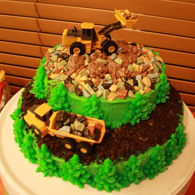 12 Photos of Digger And Dump Truck Cakes