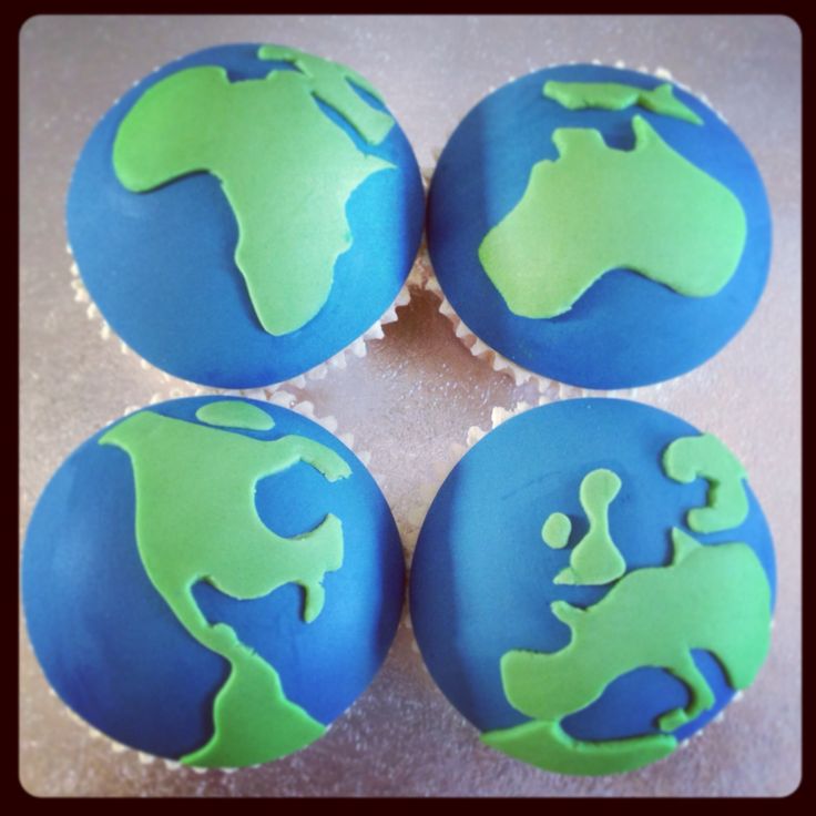 9 Photos of Earth Cupcakes Fondant 9 Photos of Earth Cupcakes Fondant