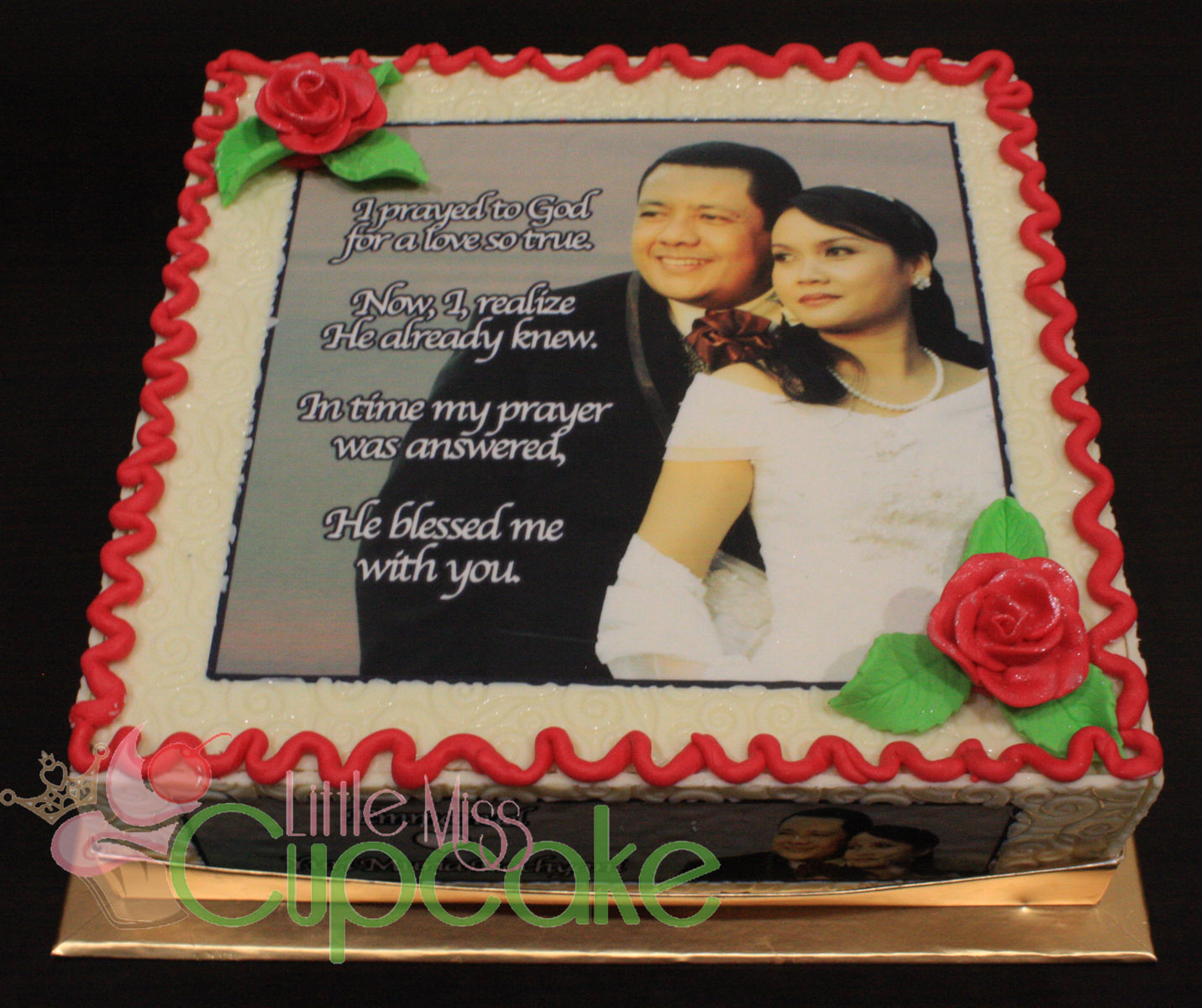 Edible Images On Wedding Cake