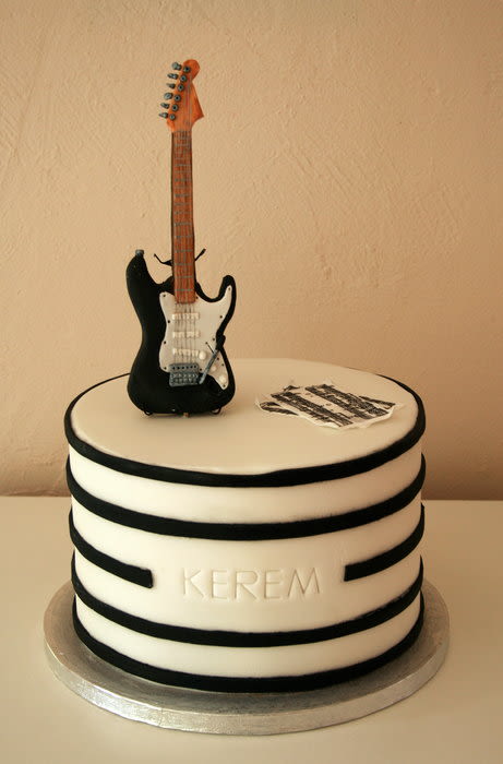 Electric Guitar Birthday Cake