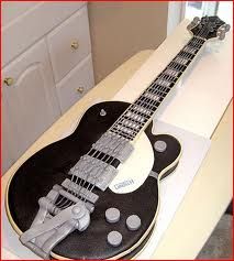 Electric Guitar Shaped Cake