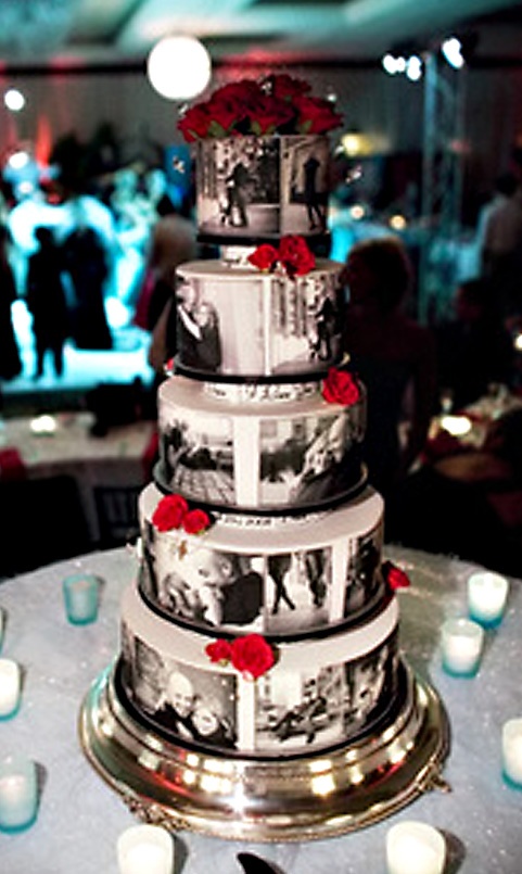 Engagement Picture Wedding Cake