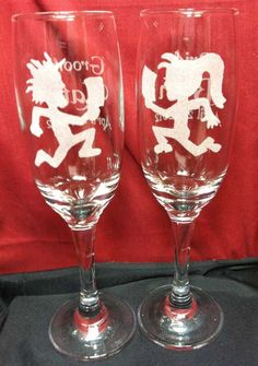 Engraved Wedding Champagne Flutes