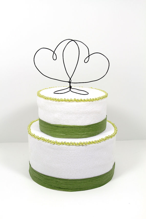 Entwined Hearts Wedding Cake Topper