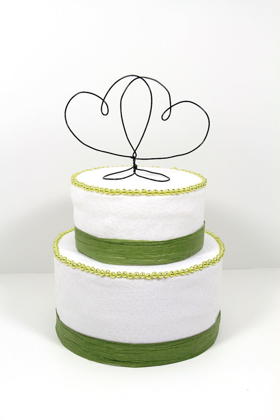 Entwined Hearts Wedding Cake Topper Entwined Hearts Wedding Cake Topper