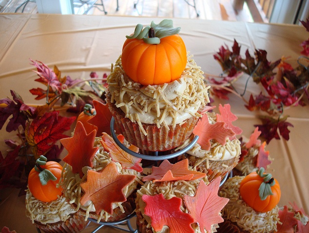 Fall Decorated Cupcakes