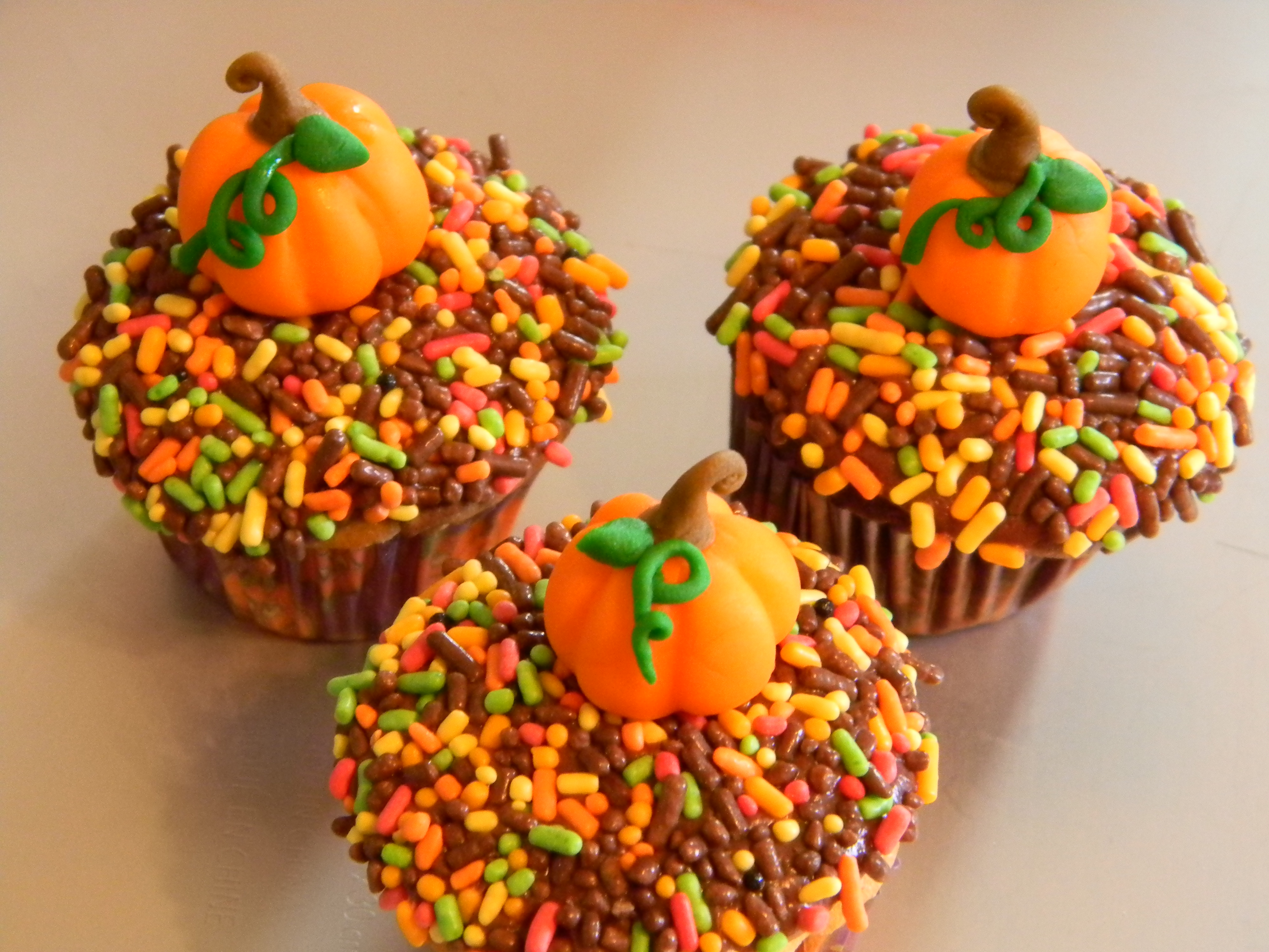 Fall Decorated Cupcakes