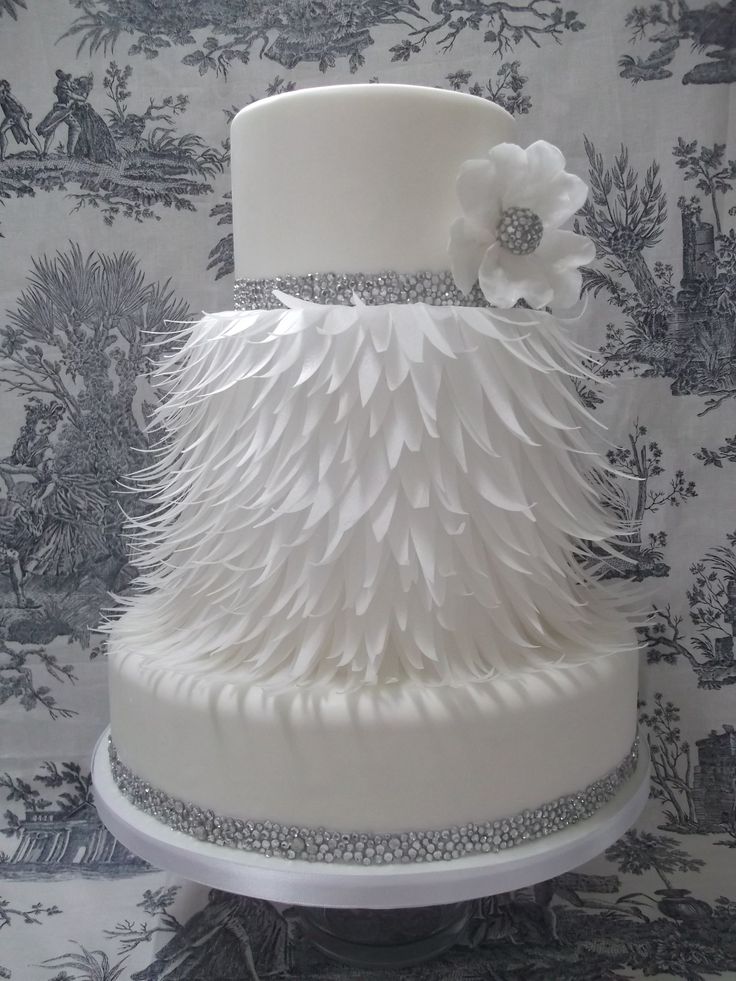 Feather Wedding Cake