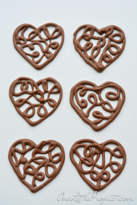 Filigree Chocolate Heart Cupcakes