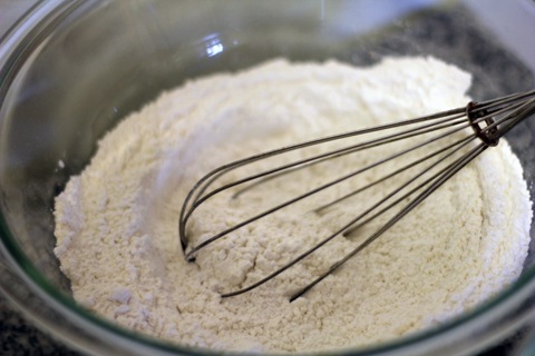 Flour and Baking Soda Powder in a Bowl