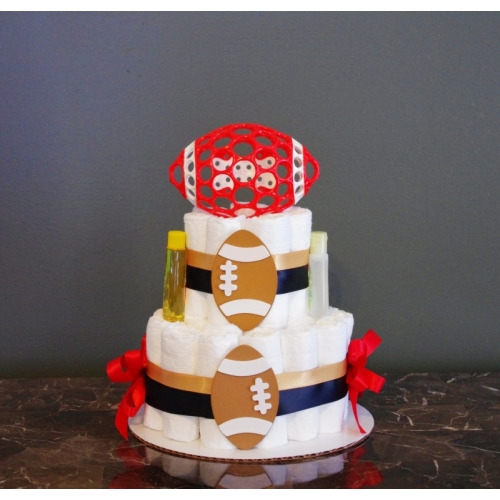 Football Diaper Cake Football Diaper Cake
