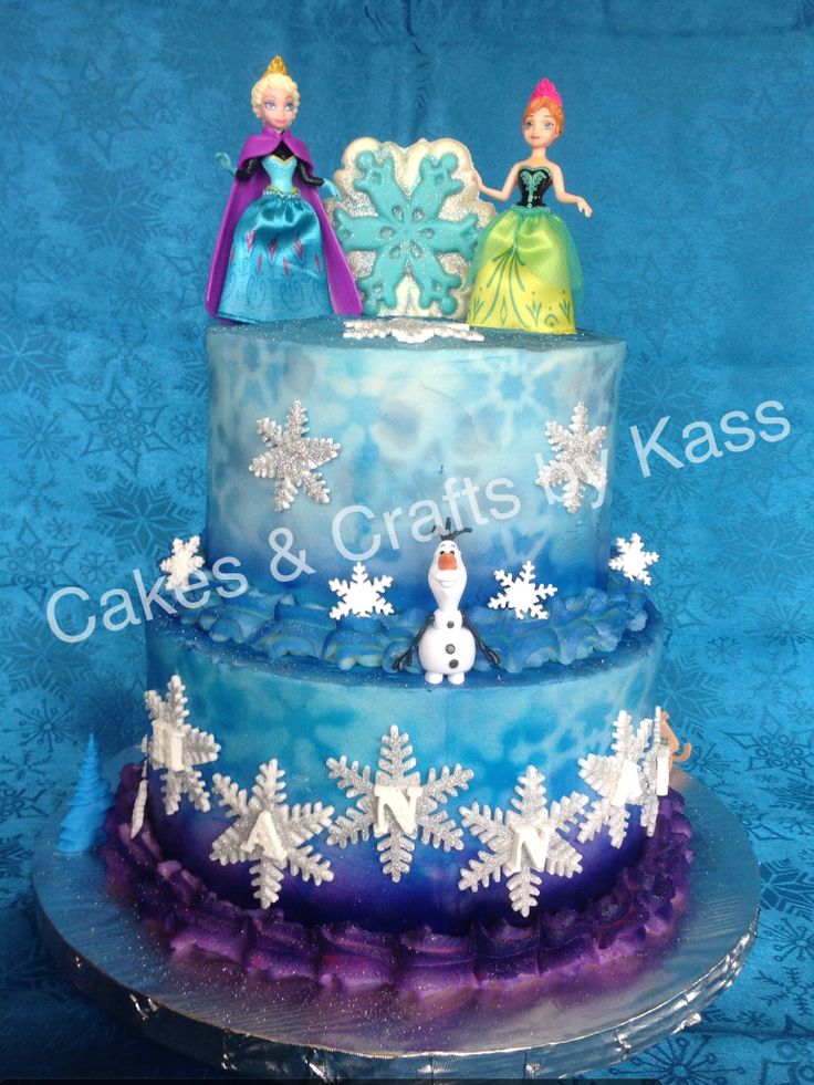 Frozen Buttercream Theme Cake