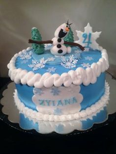 Frozen Cake with Buttercream Icing