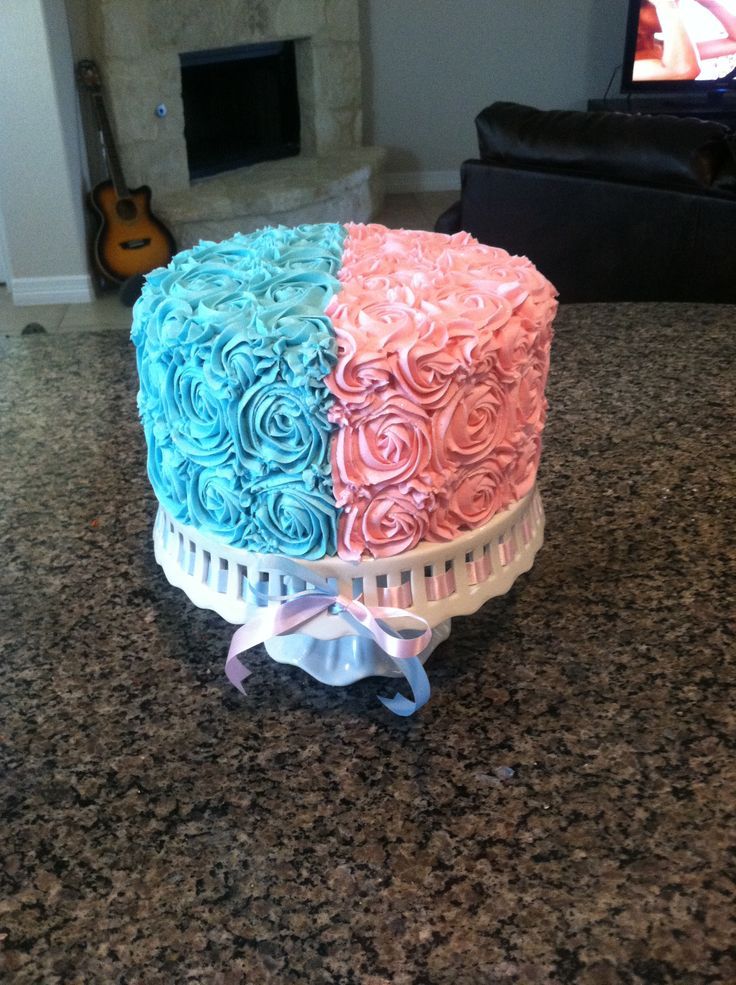 Gender Reveal Cake Gender Reveal Cake
