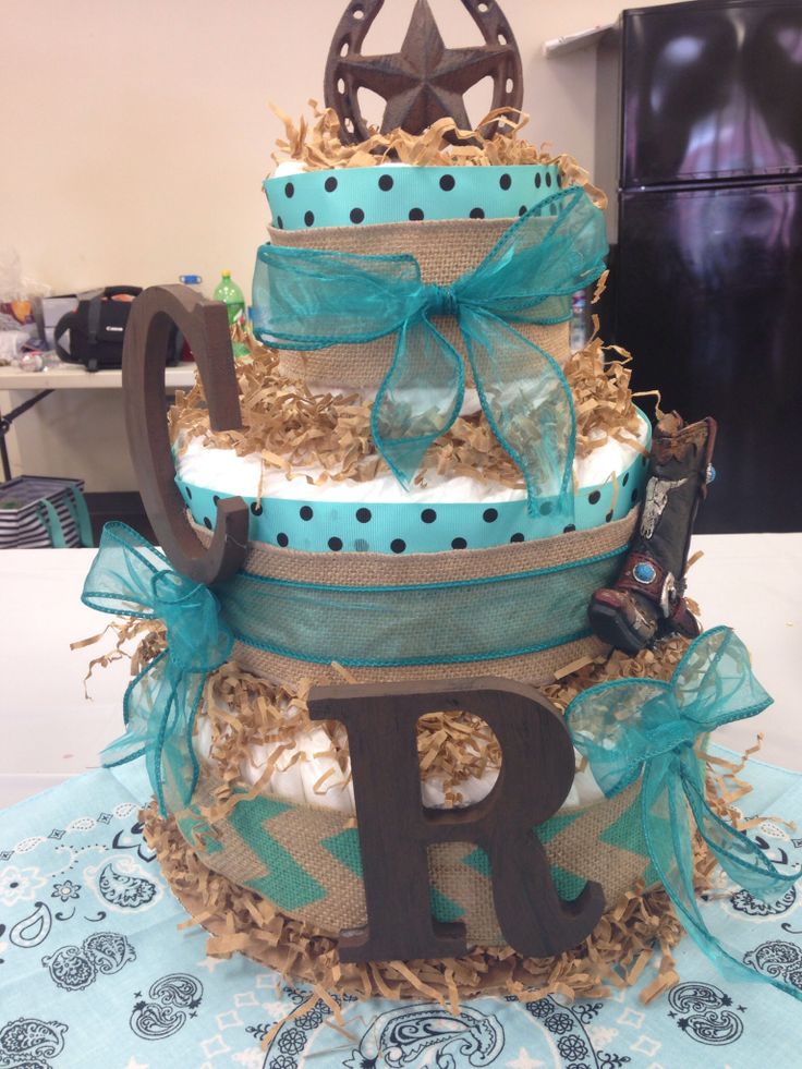 Gender Reveal Diaper Cake
