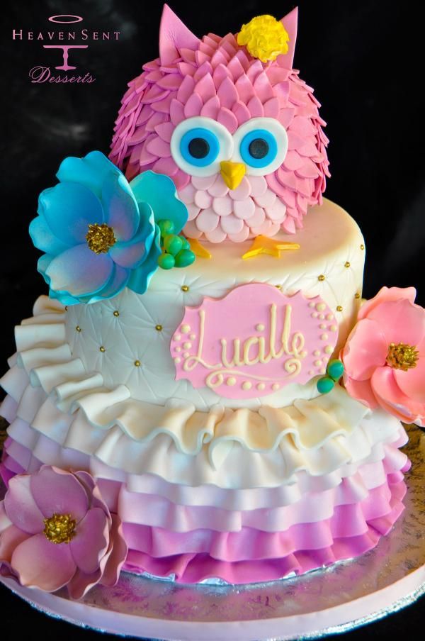 Girls Owl Birthday Cakes Kids