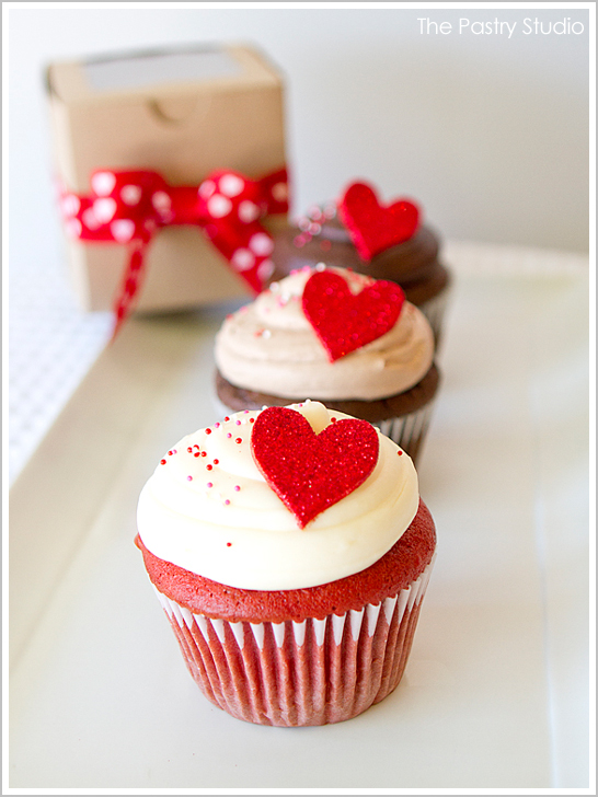 Glitter Valentine Cupcakes